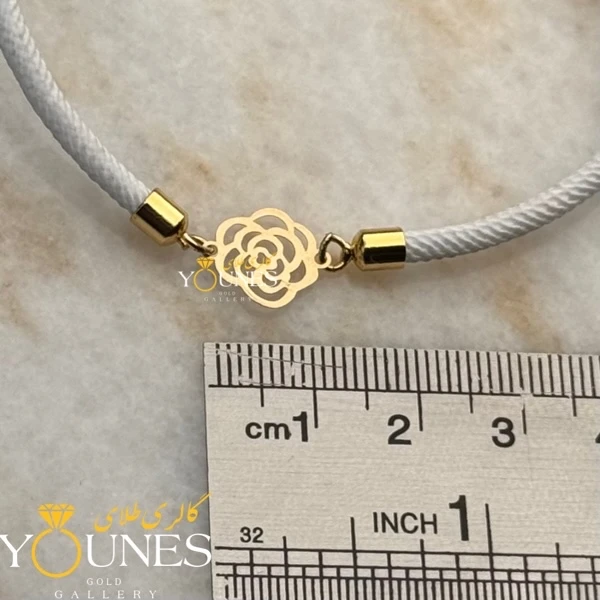 دستبند گل رز طلا لیزری